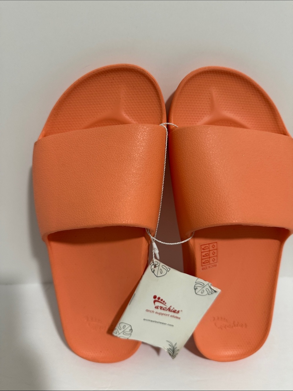Orange Slide Sandals for Men